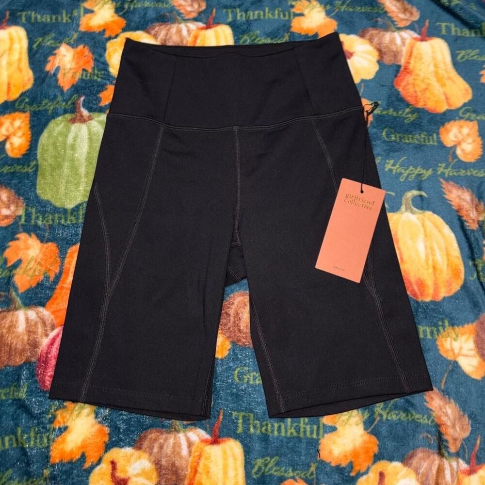 Girlfriend-collective Women's Black and Navy Shorts